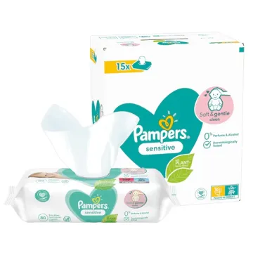 Pampers nedves törlőkendők Sensitive 15x80